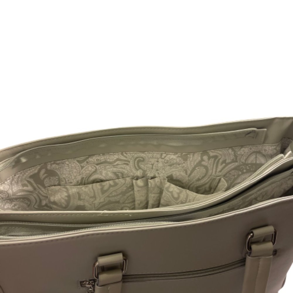 🆕Belle Russo Grey/Silver Leather Laptop Bag - Picture 8 of 9
